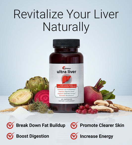 UpWellness Ultra Liver Supplement for Liver Support and Gallbladder Support - Powered by TMG, NAC Milk Thistle, and More - Liver Cleanse Detox & Repair - 60 Capsules
