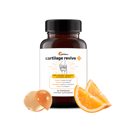 UpWellness Cartilage Revive + Joint Support Supplement for Men and Women with Type II Collagen for Joints - D-Glucosamine Sulfate, MSM, Vitamin D3, Vitamin C and More - 60 Capsules